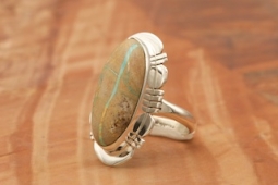 Genuine Boulder Turquoise Sterling Silver Ring